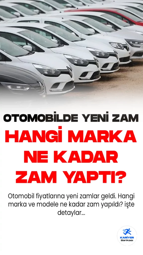 Döviz kuru artışı sıfır otomobil fiyatlarını etkiledi. Honda, Peugeot, Opel, Citroen, Nissan, Hyundai ve Kia modellerine zam geldi.