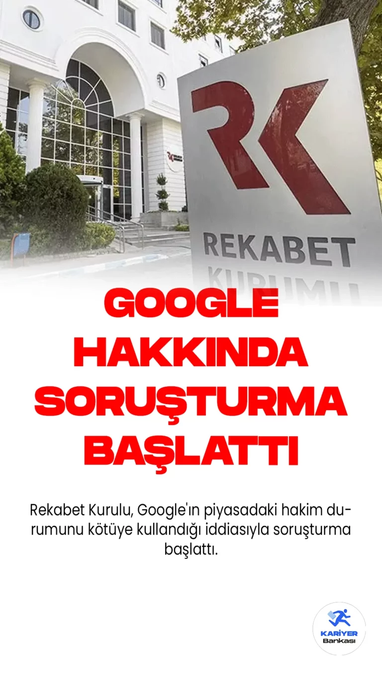 Rekabet Kurulu, Google'ın piyasadaki hakim durumunu kötüye kullandığı iddiasıyla soruşturma başlattı.Rekabet Kurumu'nun internet sitesinde yer alan duyuruya göre, Alphabet Inc., Google LLC, Google International LLC, Google Ireland Limited ve Google Reklamcılık ve Pazarlama Ltd. Şti.'den oluşan ekonomik bütünlük, çevrim içi görüntülü reklamcılık ve reklam teknolojileri hizmetleri faaliyetlerinde bağlama ve kendini kayırma davranışlarıyla 4054 sayılı Kanun'un 6. maddesini ihlal ettiği iddiasıyla ön araştırma sürecine tabi tutuldu.