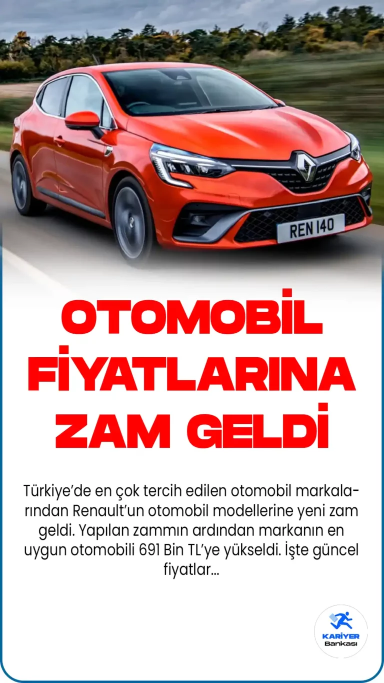 2023 Renault Haziran Ayı Fiyat Listesi Yayımlandı! Tüm Modellere Yeni Zam…