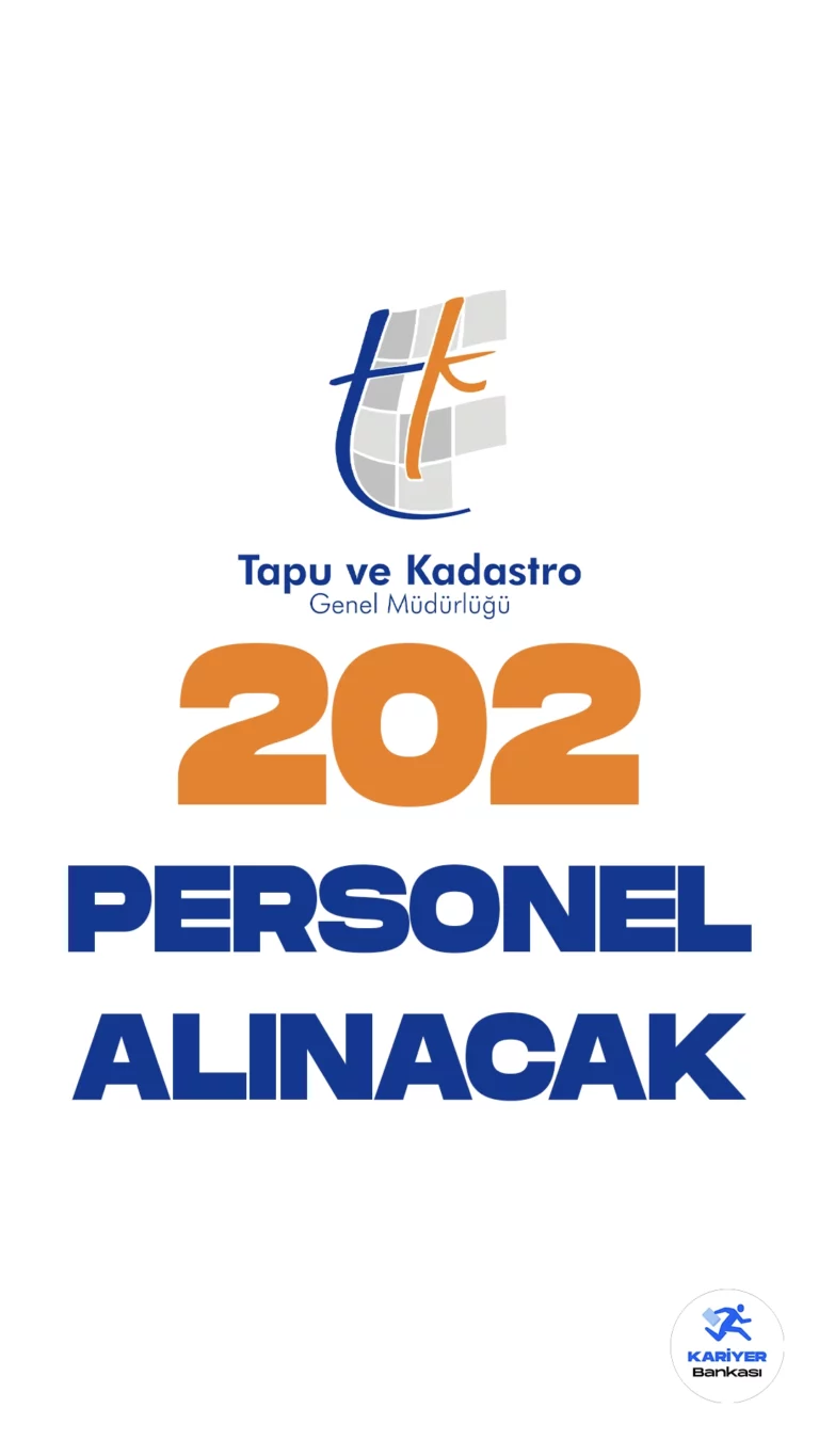 Tapu ve Kadastro Genel Müdürlüğü personel alımı duyurusu yayımlandı. Resmi Gazete'nin 13 Haziran 2023 tarihli sayısında yayımlanan duyuruya göre, Tapu ve Kadastro'ya tekniker ve mühendis pozisyonları için 202 sözleşmeli personel alınacak. Başvuru yapacak adayların belirtilen şartları dikkatle incelemesi gerekmektedir.