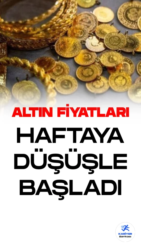 Altın Fiyatları Haftaya Düşüşle Başladı!24 Temmuz Altın ve Gümüş Fiyatları..Geçtiğimiz hafta Merkez Bankası politika faizi açıklaması ardından, altın fiyatlarında düşüş gözlemlendi.Gram Altın geçen haftaya kıyasla değer kaybetti.Serbest piyasalara bakıldığında gram altın 1.698,89 TL’den işlem görürken, çeyrek altın 2.815,26 TL’den işlem görüyor.