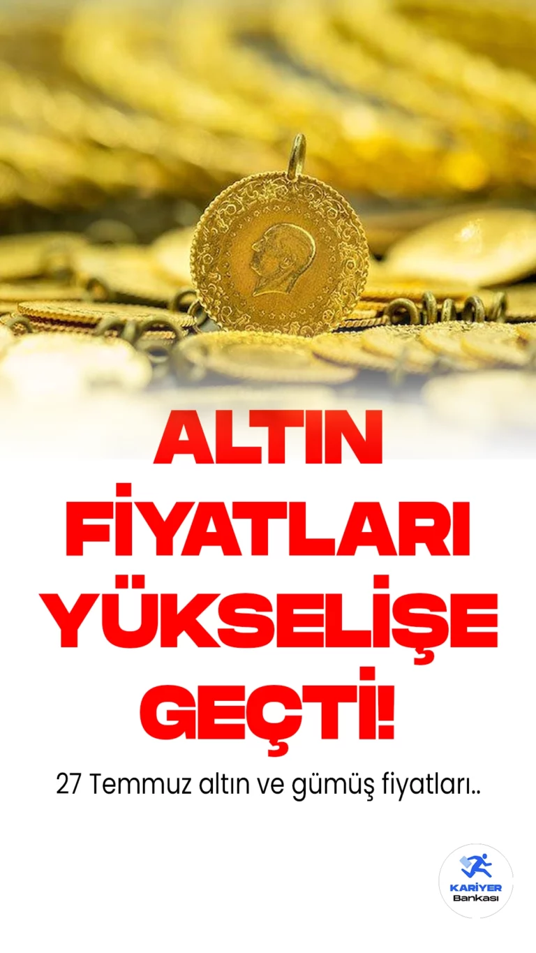 Altın Fiyatları Yükselişe Geçti! 27 Temmuz Altın ve Gümüş Fiyatları..Haftaya düşüşle başlayan altın fiyatları, hafta sonuna doğru tekrar yükselişe geçti.Serbest piyasalara bakıldığında gram altın 1.711,58 TL’den işlem görürken, çeyrek altın 2.809,47 TL’den işlem görüyor.