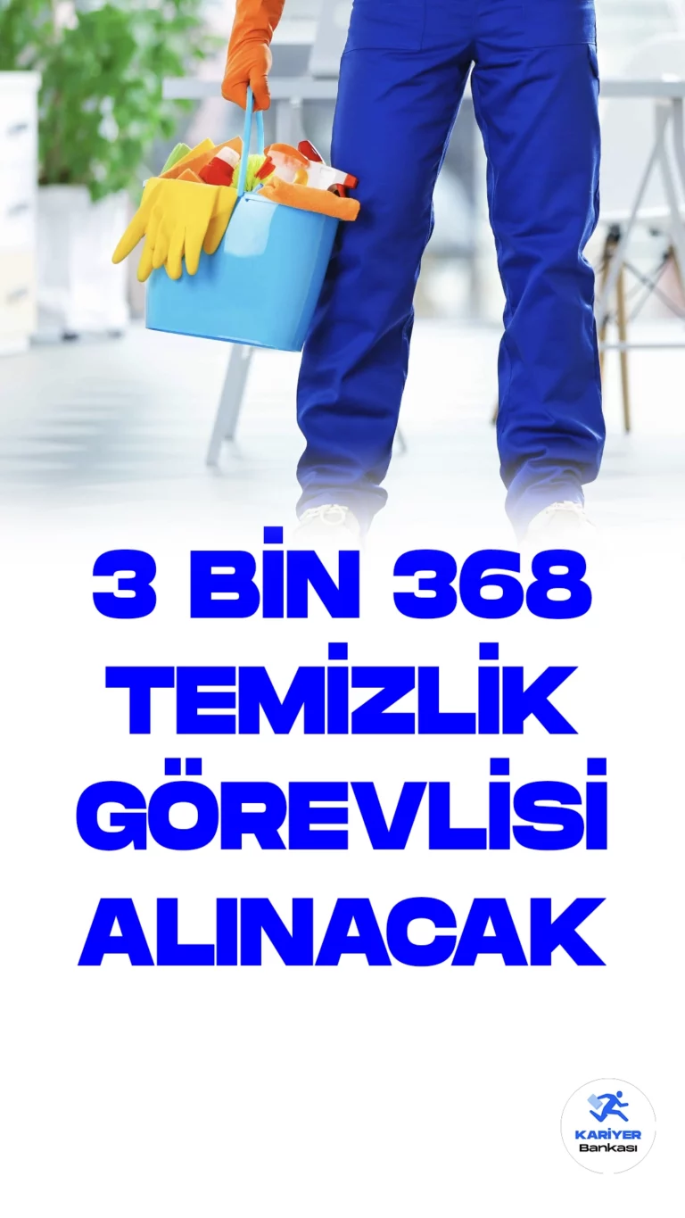 İŞKUR üzerinden temizlik görevlisi alımı duyuruları yayımlandı. Türkiye İş Kurumu (iŞKUR) resmi sayfasından yayımlanan duyurulara göre, özel sektör firmalarına 3 bin 368 temizlik görevlisi alımı yapılacağı aktarılırken, başvuru yapacak adaylarda en az ilkokul mezuniyet şartı arandığı kaydedildi. Başvuru yapacak adayların belirtilen şartları dikkatle incelemesi gerekmektedir.