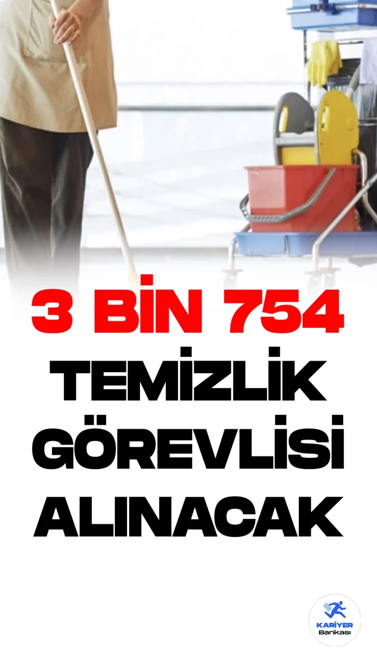 İŞKUR üzerinden temizlik görevlisi alımı duyuruları art arda yayımlandı. Yayımlanan duyurulara göre, özel sektör firmaları tarafından 3 bin 754 temizlik görevlisi alımı yapılacak. Başvuru yapacak adaylarda en az ilkokul mezuniyet şartı aranıyor. Her firmanın başvuru şartları değişiklik gösterebilir. Adayların şartları dikkatle incelemesi gerekmektedir.