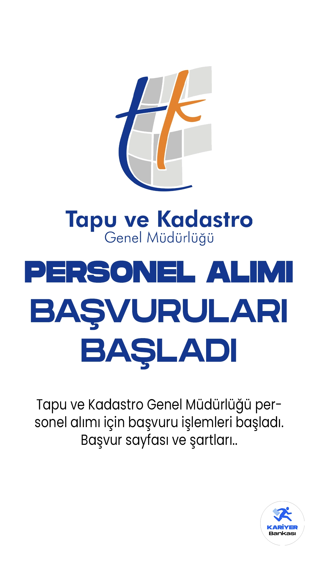 Tapu ve Kadastro Genel Müdürlüğü personel alımı için başvuru işlemleri başladı. İlgili alım duyurusunda, Tapu ve Kadastro'ya 202 sözleşmeli personel alımı yapılacağı aktarılırken, başvuru yapacak adayların genel ve özel şartları dikkatli incelemesi gerektiği kaydedildi.