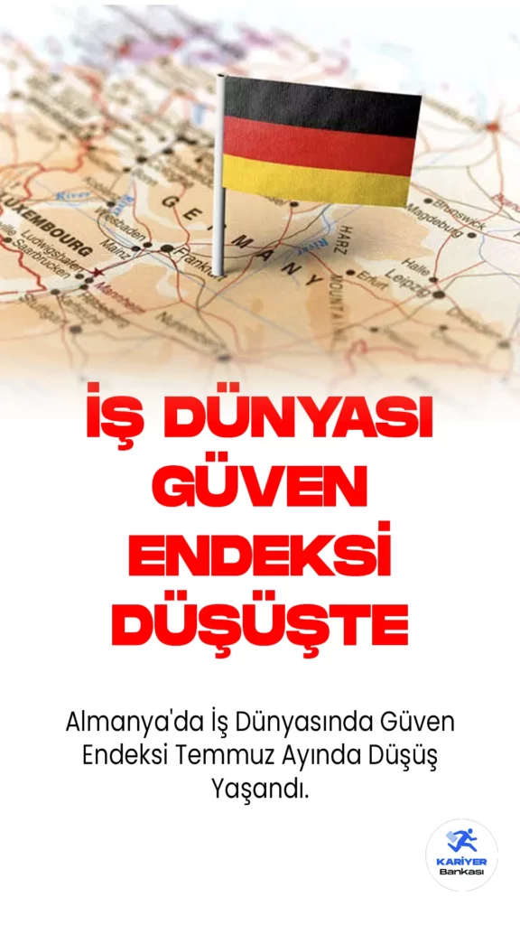 Almanya'da İş Dünyasında Güven Endeksi Temmuz Ayında Düşüş Yaşandı.Almanya'nın iş dünyasındaki güven endeksi, temmuz ayında kayda değer bir düşüş yaşayarak 87,3'e geriledi. İş dünyasının ekonomik duruma dair güvenini ölçen Ifo Institute, temmuz ayı sonuçlarını kamuoyuyla paylaştı.