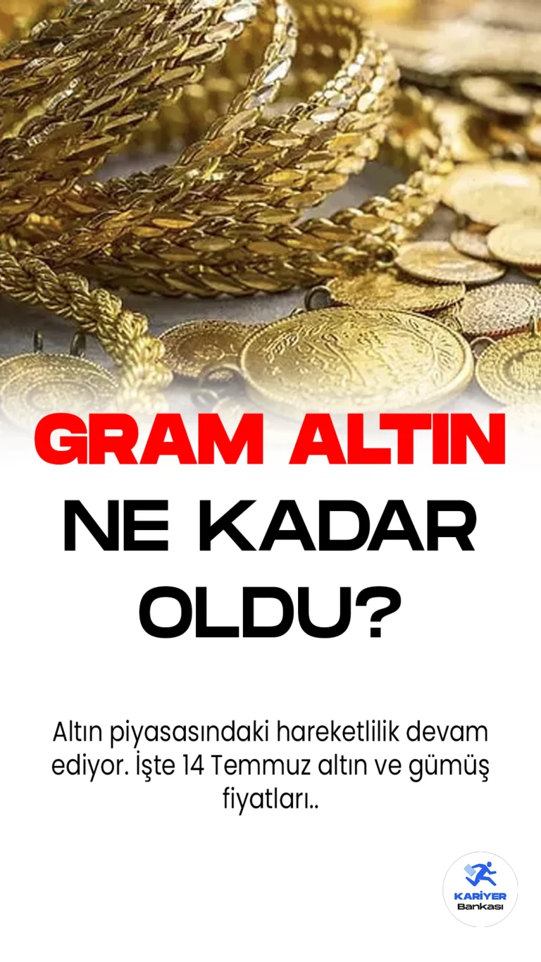 Gram Altın Ne Kadar Oldu? İşte 14 Temmuz Altın ve Gümüş Fiyatları..Son günlerde altın fiyatlarındaki artış yatırımcıların yüzünü güldürüyor. Altın piyasası son 1 ayın en hareketli anlarını yaşıyor. Serbest piyasalara bakıldığında gram altın 1.647,45 TL’den işlem görürken, çeyrek altın 2.704,70 TL’den işlem görüyor.