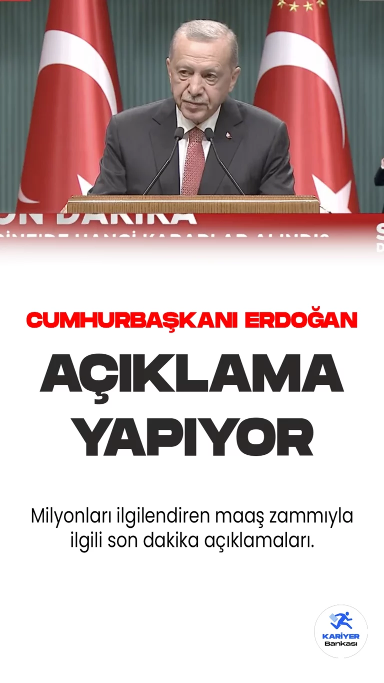 Cumhurbaşkanı Erdoğan Kabine Toplantısı Sonrası Açıklama Yapıyor.Cumhurbaşkanı Recep Tayyip Erdoğan, Kabine Toplantısı sonrası son dakika açıklamalarında bulunuyor. İşte toplantı sonrası kabine Kararları..