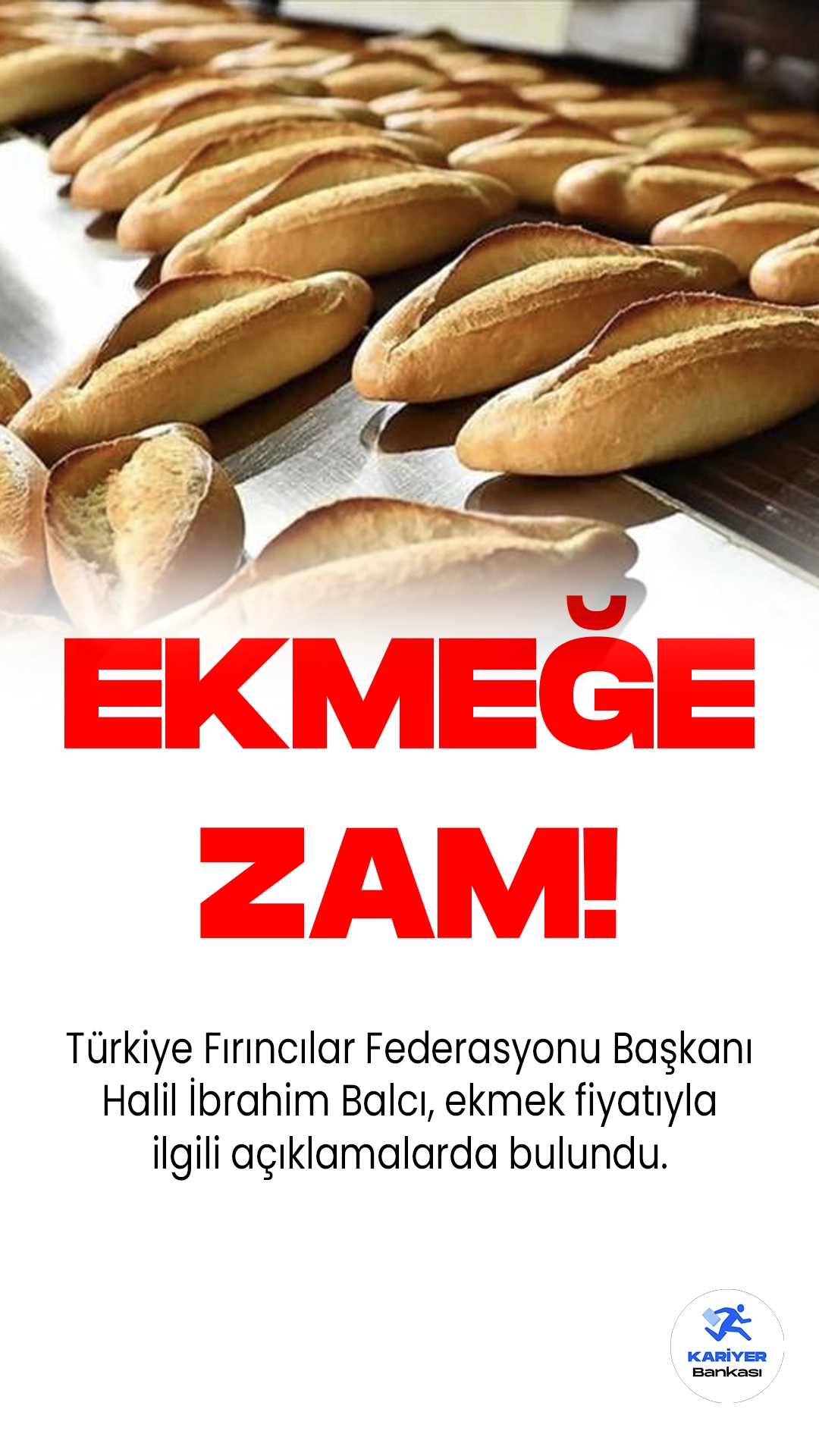 Türkiye Fırıncılar Federasyonu Başkanı Halil İbrahim Balcı, Temmuz ayı başından itibaren Türkiye genelinde ekmek fiyatlarının 7 ile 7.5 lira arasında olacağını duyurdu.
