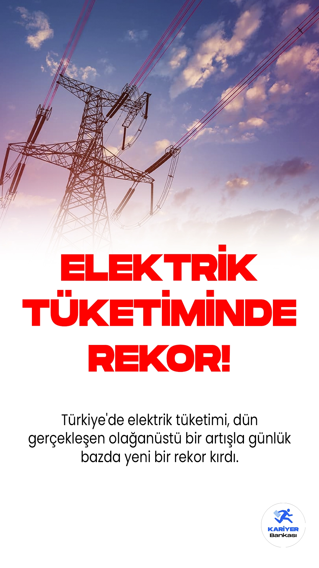 Elektrik Tüketiminde Yeni Rekor Kırıldı!Türkiye'de elektrik tüketimi, dün gerçekleşen olağanüstü bir artışla günlük bazda yeni bir rekor kırdı. Yurt genelindeki yükselen hava sıcaklıkları ve artan klima kullanımı ile tarımsal sulamalar, elektrik tüketiminde zirve değerlerin yaşanmasına neden oldu.