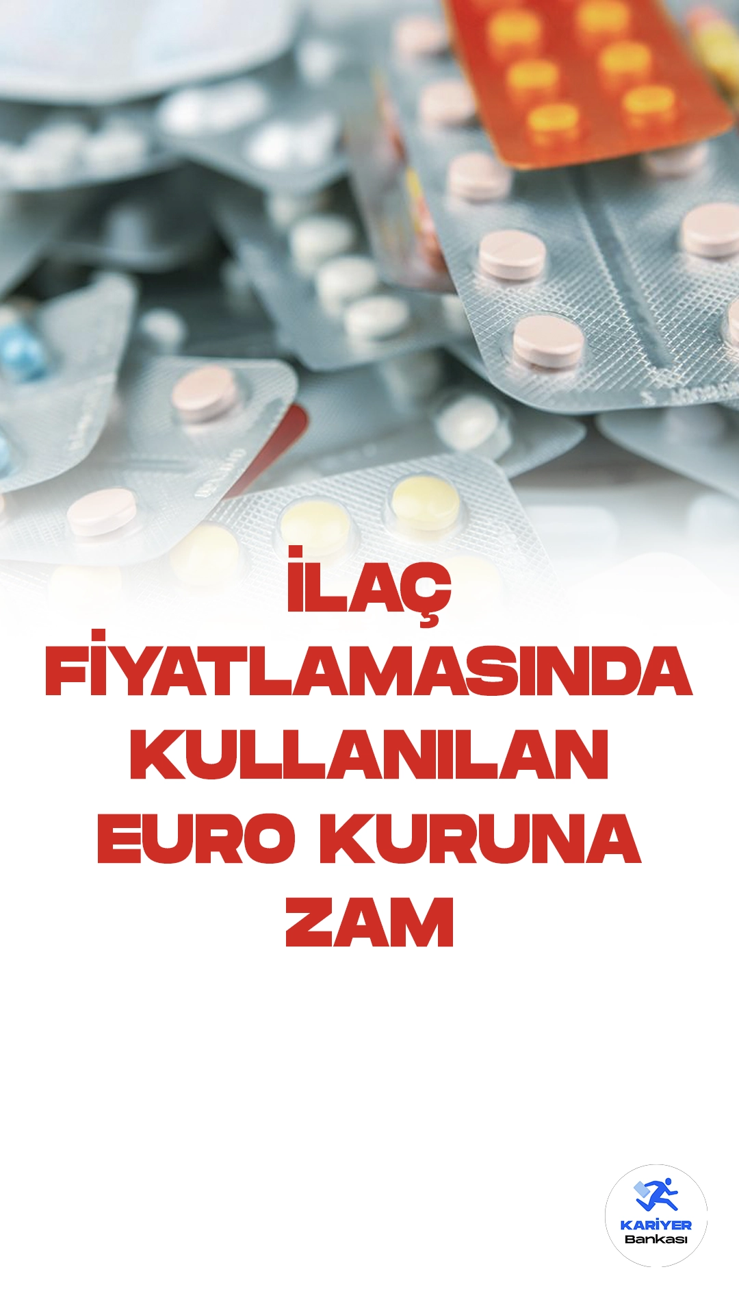 Beşeri Tıbbi Ürünlerin Fiyatı %30,5 Arttı.Türkiye'de beşeri tıbbi ürünlerin fiyatlandırılmasında kullanılan 1 euro değeri, önemli bir kararla yüzde 30,5 artırılarak 14,0387 lira olarak belirlendi. Cumhurbaşkanı tarafından imzalanan "Beşeri Tıbbi Ürünlerin Fiyatlandırılmasına Dair Kararda Değişiklik Yapılması Hakkında Karar", Resmi Gazete'de duyuruldu.