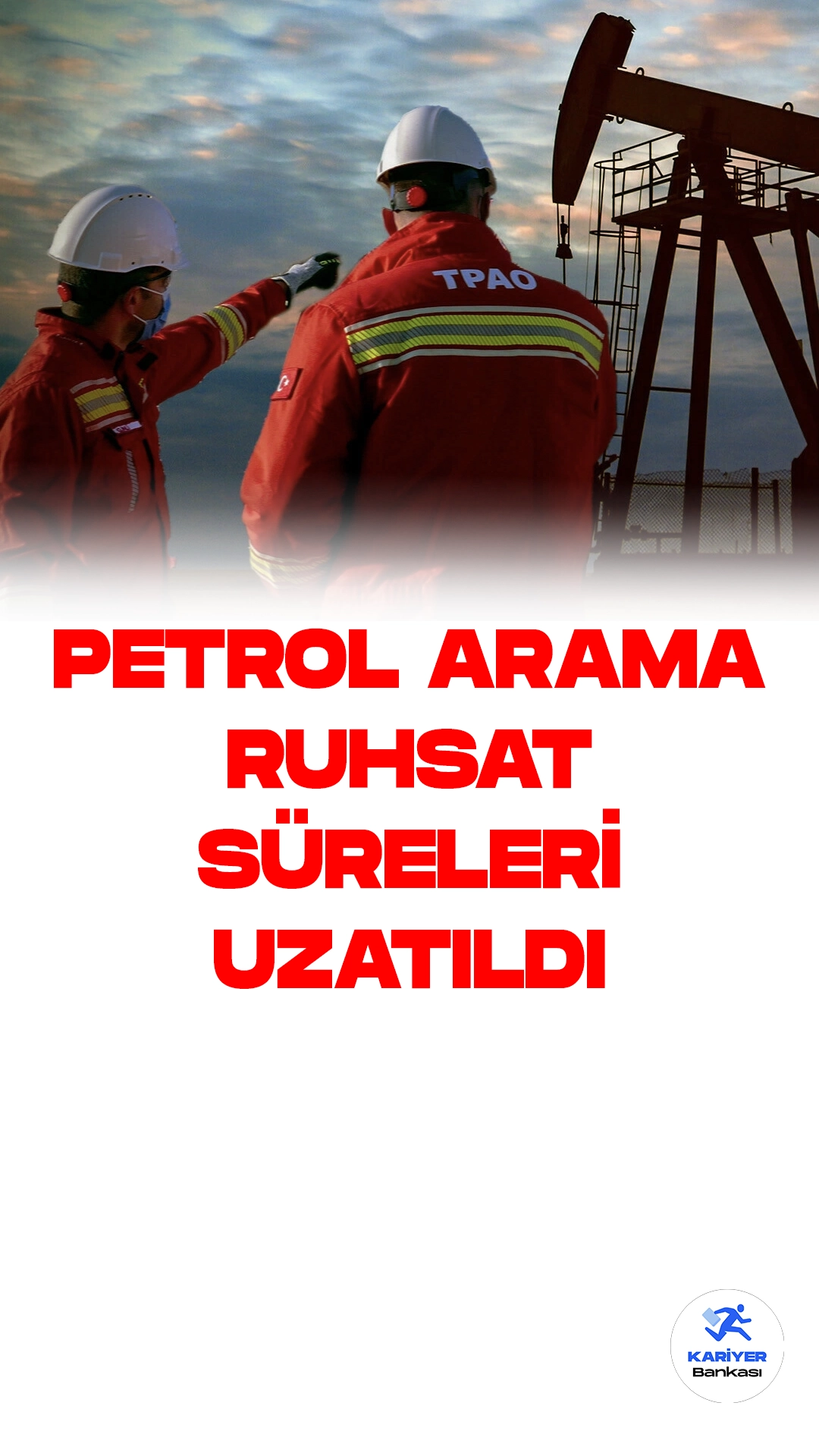 TPAO'nun İstanbul ve Tekirdağ Petrol Araştırmaları İçin Ruhsat Süresi 2 Yıl Uzatıldı.Türkiye Petrolleri Anonim Ortaklığı (TPAO), İstanbul ve Tekirdağ'da bulunan 2 sahası için petrol arama ruhsat süresinin 2 yıl uzatıldığını duyurdu. Enerji ve Tabii Kaynaklar Bakanlığı Maden ve Petrol İşleri Genel Müdürlüğü tarafından alınan kararlar, bugünkü Resmi Gazete'de yayımlandı.