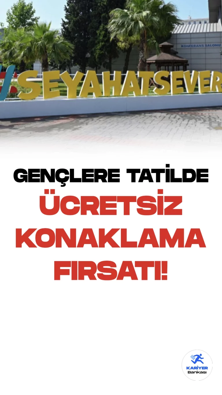 Gençlik ve Spor Bakanlığı, Seyahatsever Projesi ile Gençlere Ücretsiz Konaklama Fırsatı Sunuyor.Gençlik ve Spor Bakanlığı, gençlere yönelik Seyahatsever projesi kapsamında 18-30 yaş aralığındaki herkesi öğrenci yurtlarında ücretsiz konaklamaya davet ediyor. Bu projeden yararlanmak için öğrenci olma şartı aranmıyor, her genç bu fırsattan faydalanabiliyor.