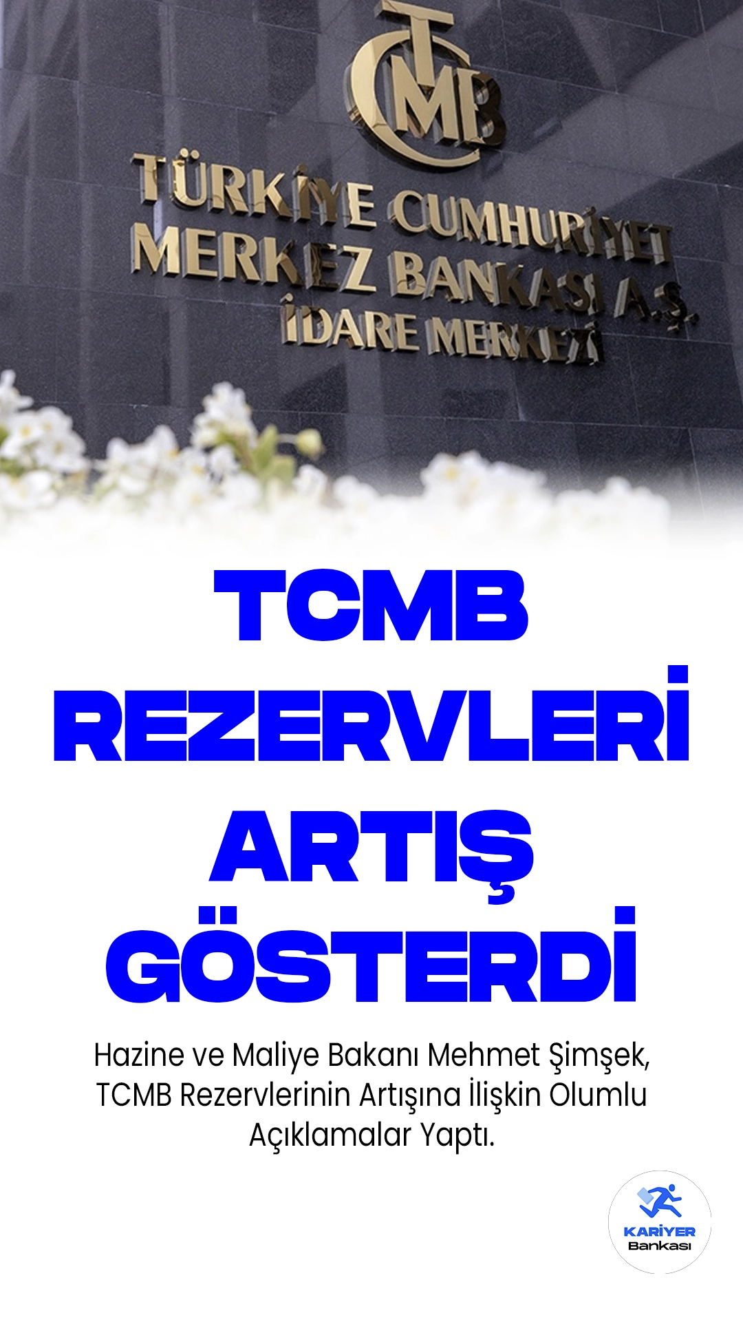 Hazine ve Maliye Bakanı Mehmet Şimşek, TCMB Rezervlerinin Artışına İlişkin Olumlu Açıklamalar Yaptı.Hazine ve Maliye Bakanı Mehmet Şimşek, Merkez Bankası (TCMB) rezervlerindeki son artışı Twitter hesabından duyurdu. Şimşek, rezervlerdeki olumlu gelişmeleri vurgulayarak, 26 Mayıs'ta 98,5 milyar dolar olan TCMB rezervlerinin 30 Haziran'da 108,6 milyar dolar seviyesine yükseldiğini belirtti. Aynı dönemde net rezervlerin de 14,2 milyar dolarlık bir iyileşme gösterdiği kaydedildi.