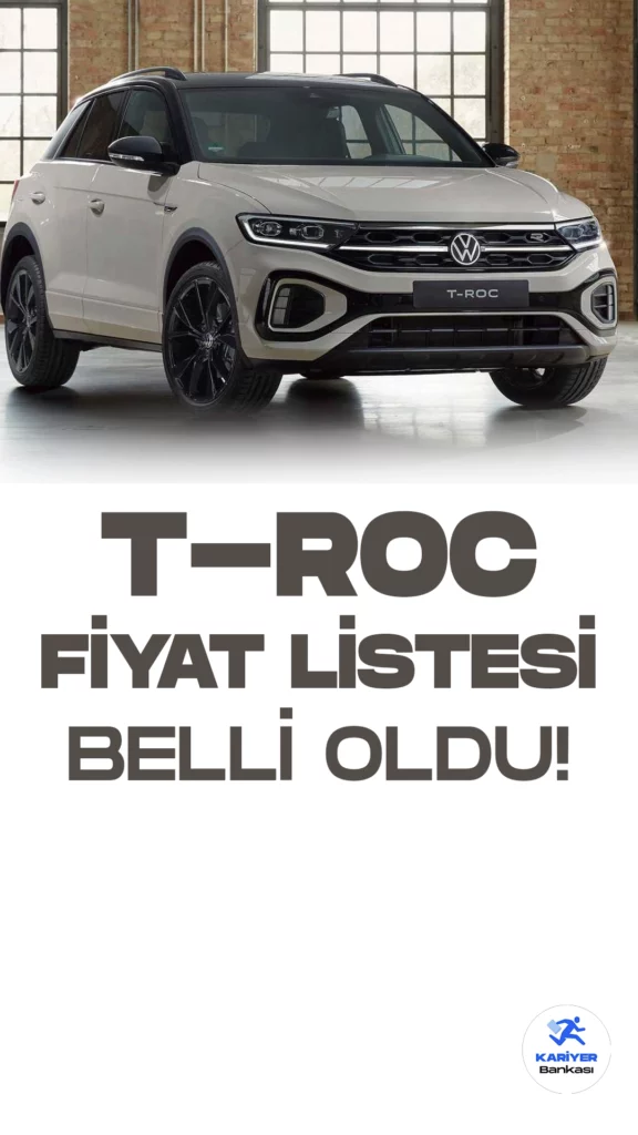 Volkswagen T-Roc Temmuz Fiyat Listesi Yayımlandı.Ünlü Alman araç markası Volkswagen, her ay fiyat listesini güncellemeye devam ediyor. Türkiye'de kaliteli araç denilince akla ilk gelen araç markalarından biri olan Volkswagen, modern araç tasarımları ve konforlu bir sürüş sunması nedeniyle sürücülerin favori markalarından biridir.