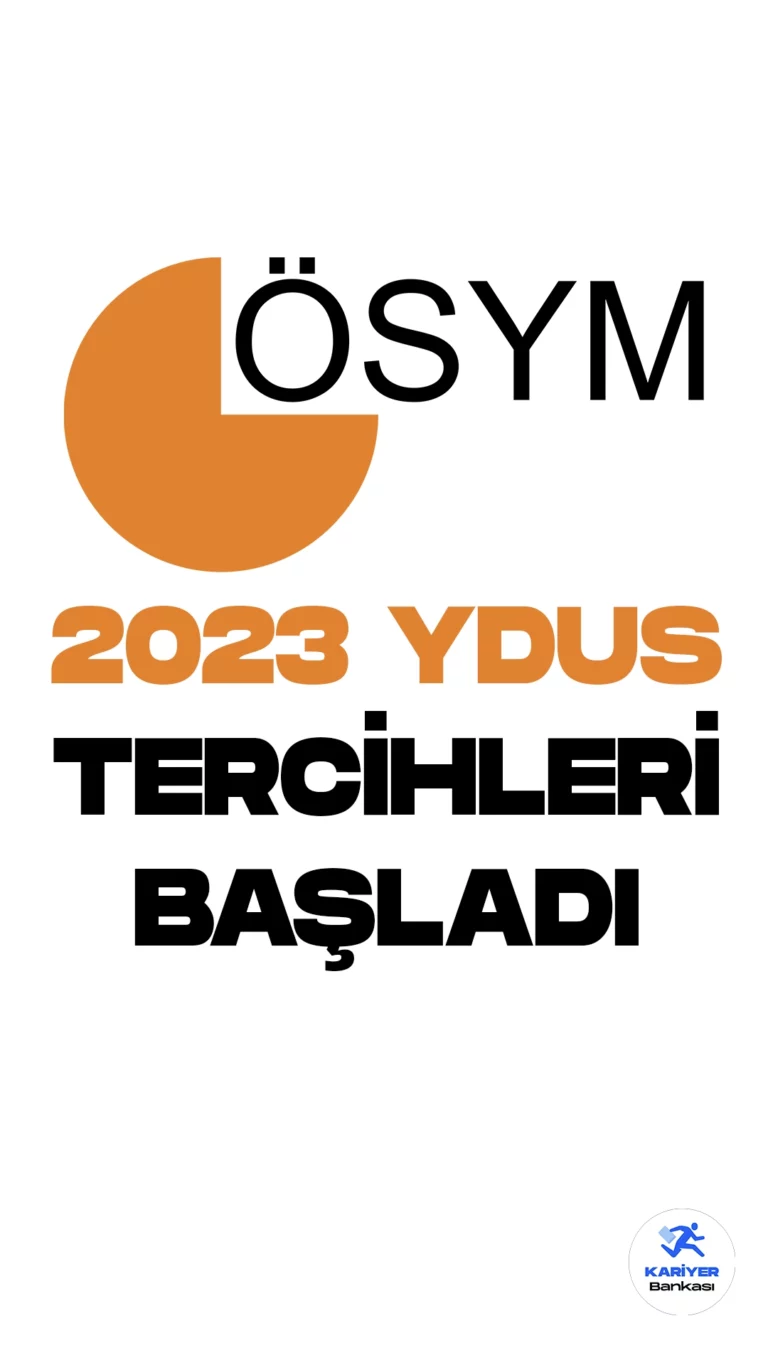2023-YDUS 1. Dönem: Tercihleri Başladı. ÖSYM resmi sayfasından yayımlanan son dakika bilgisine göre, 2023 Tıpta Yan Dal Uzmanlık Eğitimi Giriş Sınavı (2023-YDUS 1. Dönem) tercih işlemleri başladı. Adayların tercihlerini 14 Ağustos 2023 tarihine kadar ÖSYM'nin  https://ais.osym.gov.tradresinden T.C. kimlik numaraları ve aday şifreleriyle elektronik ortamda yapabilecekleri aktarıldı.
