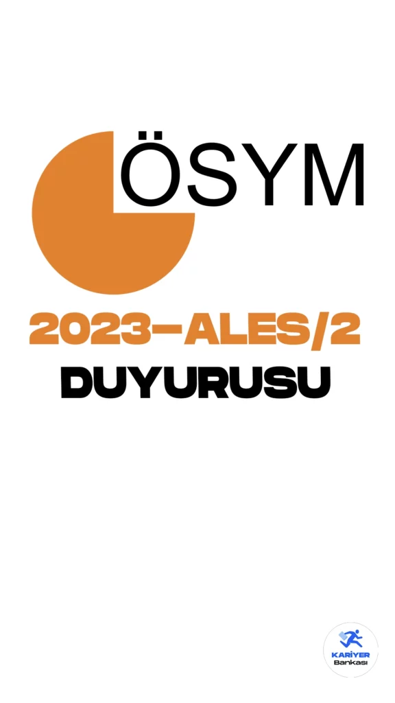 2023-ALES/2 Sınavı Temel Soru Kitapçığı ve Cevap Anahtarı Yayımlandı. ÖSYM resmi sayfasından 20 Ağustos 2023 tarihinde uygulanan 2023 Akademik Personel ve Lisansüstü Eğitimi Giriş Sınavı’nın (2023-ALES/2) Temel Soru Kitapçığı ile Cevap Anahtarının %10’unun erişime açıldığı aktarıldı. Adayların, ÖSYM’nin https://ais.osym.gov.tr adresinden T.C. kimlik numaraları ve aday şifreleriyle 10 gün süreyle erişebilecekleri kaydedildi.