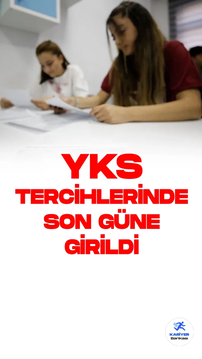 YKS Tercih İşlemleri 8 Ağustos'ta Sona Erecek. 27 Temmuz'da başlayan Yükseköğretim Kurumları Sınavı (YKS) tercih işlemleri, yarın sona erecek. Adaylar, tercihlerini 8 Ağustos saat 23.59'a kadar gerçekleştirebilecekler.