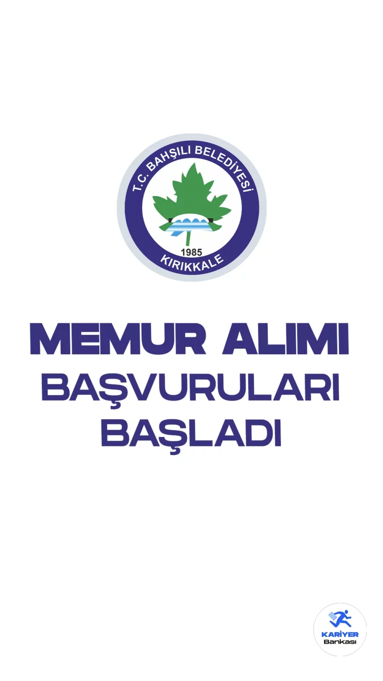 Bahşılı Belediyesi memur alımı başvuruları başladı. Cumhurbaşkanlığı SBB'de yayımlanan duyuruya göre, Bahşılı Belediyesine KPSS en az 55 puanla memur alımı yapılacak. Başvurular bugün (23 Ağustos) itibarıyla alınmaya başladı. Başvuru yapacak adayların belirtilen başvuru şartlarını dikkatle incelemesi gerekmektedir.