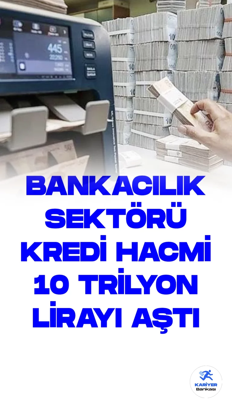 Bankacılık Sektörünün Kredi Hacmi 10 Trilyon Lirayı Aştı.Bankacılık sektörünün kredi hacmi, son bir haftada 39 milyar 754 milyon lira artarak 10 trilyon 371 milyar 488 milyon lira seviyesine yükseldi. Bu önemli gelişme, Bankacılık Düzenleme ve Denetleme Kurumu (BDDK) tarafından yayımlanan haftalık bültende yer aldı.