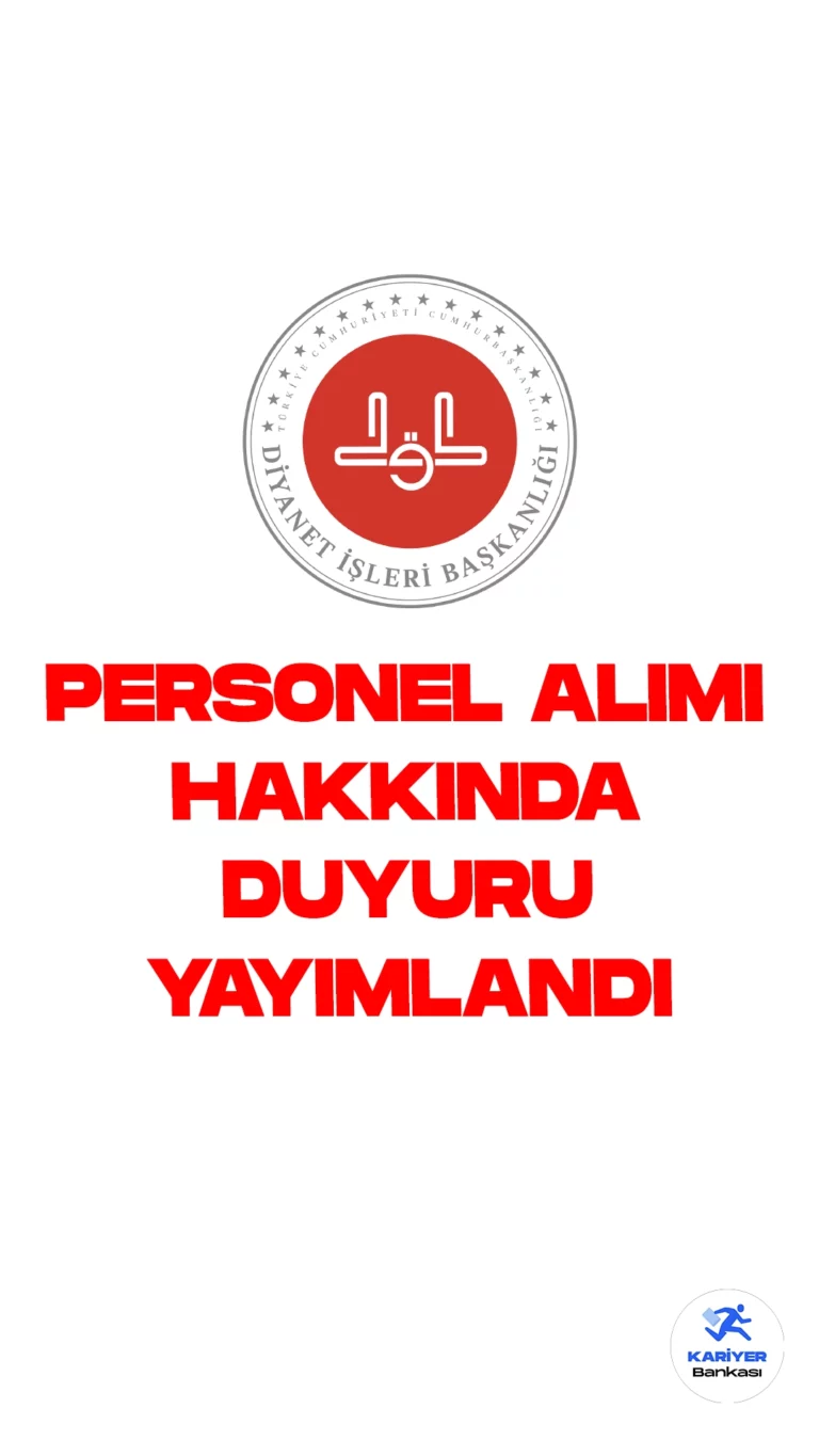 Diyanet İşleri Başkanlığı Güvenlik ve Destek Personeli Alımı Hakkında Duyuru Yayımlandı. Diyanet İşleri Başkanlı (DİB) resmi sayfasından yayımlanan duyuruya göre, 10-22 Temmuz 2023 tarihleri arasında yapılan personel alımı sınavında başarılı olan adayların tercihlerinin alınacağı aktarıldı.