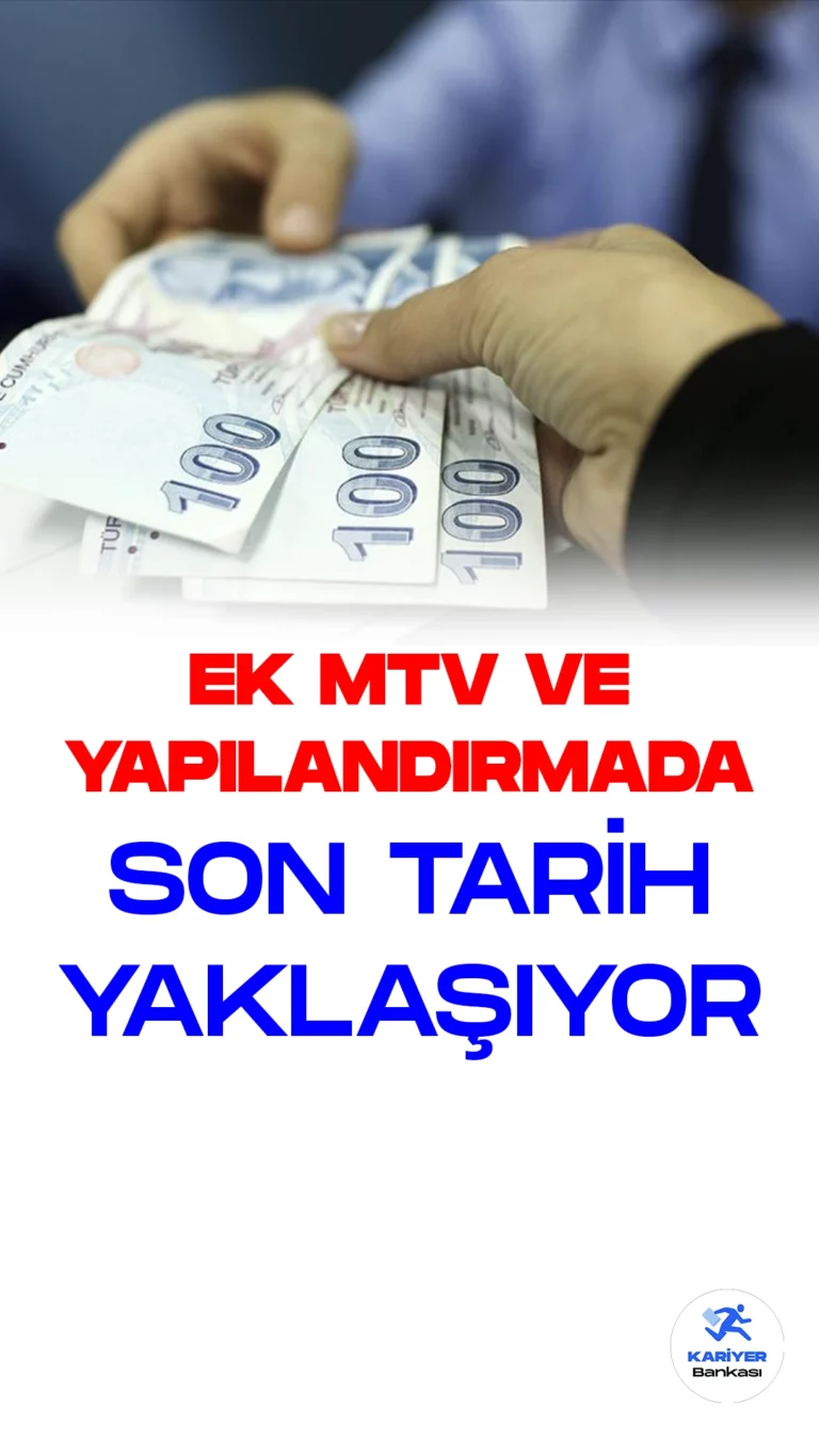 Motorlu Taşıtlar Vergisi Ödeme Süresi Uzatıldı: 31 Ağustos Son Gün!2023 yılında araç sahiplerini bekleyen önemli bir ödeme dönemi daha yaklaşıyor. Ek Motorlu Taşıtlar Vergisi'nin ilk taksiti için son ödeme tarihi 31 Ağustos olarak belirlendi. Aracınıza ait vergiyi ödemek için bu tarihi kesinlikle gözden kaçırmamanız gerekiyor. Unutulmamalıdır ki, bu yılki ek ödeme miktarı 2023 yılında yapılan ödeme miktarı kadar olacak. Bu ödeme, yalnızca 2023 yılına özgü bir ödeme şeklidir ve yalnızca bir kez gerçekleştirilecektir.