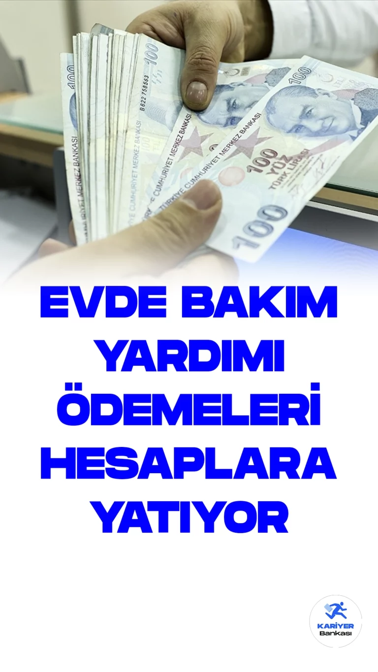 2 Milyar 800 Milyon Lira Evde Bakım Yardımı Ödemeleri Başladı.Aile ve Sosyal Hizmetler Bakanı Mahinur Özdemir Göktaş, ağır engelli vatandaşlar ve ailelerinin bakımına destek olmak amacıyla bu ay 2 milyar 800 milyon lira Evde Bakım Yardımı ödemesine başladıklarını duyurdu.