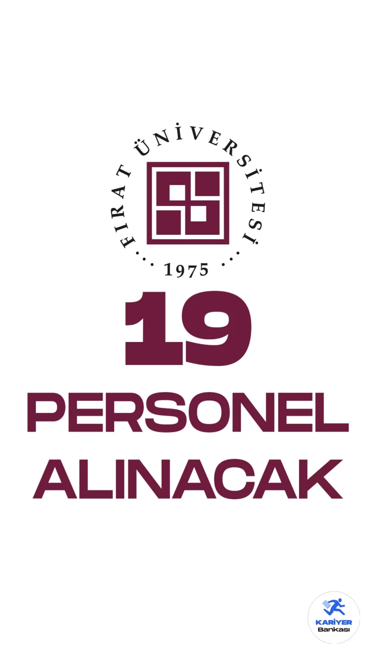 Fırat Üniversitesi personel alımı duyurusu yayımlandı. Resmi Gazete'nin 3 Ağustos 2023 tarihli sayısında yayımlanan duyuruya göre, Fırat Üniversitesine tekniker(otomotiv), destek personeli(aşçı, şoför, temizlik hizmetleri) unvanlarında olmak üzere 19 sözleşmeli personel alımı yapılacak. Başvurular 3 Ağustos itibarıyla alınacak. Başvuru yapacak adayların şartları dikkatle incelemesi gerekmektedir.