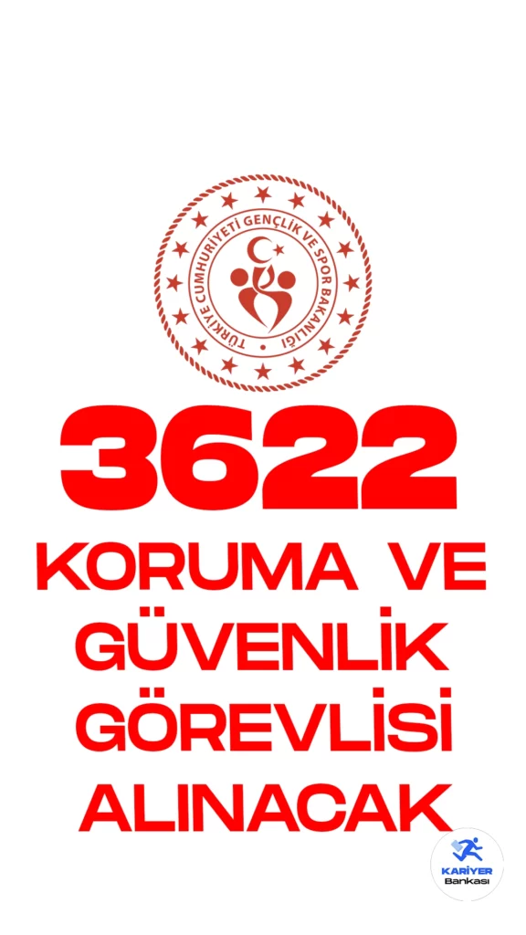 GSB 3622 koruma ve güvenlik görevlisi alımı başvuru genel ve özel şartları, başvuru yerine dair detaylar bu haberimide yer alıyor. Gençlik ve Spor Bakanlığı (GSB) 11 bin 455 personel alımı kontenjan dağılımına göre, kadın ve erkek adaylardan olmak üzere, KPSS enkaz 50 puanla 3622 koruma ve güvenlik görevlisi alımı yapılacak. Başvurular bugün(28 Ağustos) itibarıyla başladı. Başvuru yapacak adayların şartları dikkatle incelemesi gerekmektedir.