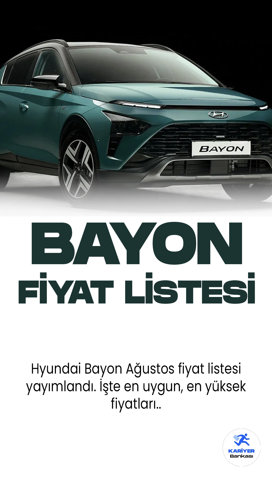 Hyundai Bayon Ağustos 2023 Fiyat Listesi Yayımlandı.Yeni Hyundai Bayon, şık tasarımı ve üstün özellikleriyle otomobil tutkunlarının beğenisine sunuldu. Bayon, kompakt crossover segmentinde mükemmel bir seçenek olarak öne çıkıyor. Benzersiz LED farları ve kaslı ön ızgarası ile dikkat çeken model, şehir içi manevralarda da kolaylık sağlıyor. Ferah iç mekanı, kullanıcı dostu teknolojileri ve güvenlik sistemleriyle sürüş keyfini en üst seviyeye çıkarıyor. Bayon'un güçlü motor seçenekleri, yakıt verimliliği ve çevreci özellikleri, çevre bilincine sahip sürücülerin tercihi olacak. Hyundai Bayon, yüksek performansı, estetik tasarımı ve üstün teknolojisiyle otomobil severleri büyülemeye devam ediyor.