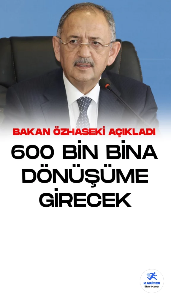 Bakan Özhaseki Açıkladı: İstanbul Kentsel Dönüşüm Çalışmaları Hızlanıyor.Çevre, Şehircilik ve İklim Değişikliği Bakanı Mehmet Özhaseki, İstanbul'daki kentsel dönüşüm sürecinin önemine dikkat çekti. 5,8 Milyon Bağımsız Birim Risk Altında olan İstanbul'da, 1,5 Milyon Bağımsız Birim Çok Riskli olarak görünüyor. Özellikle ilk etapta 600 bin konutun yıkılacağını belirten Özhaseki, deprem riskini en aza indirmek adına hızlı bir dönüşümün kaçınılmaz olduğunu vurguladı.