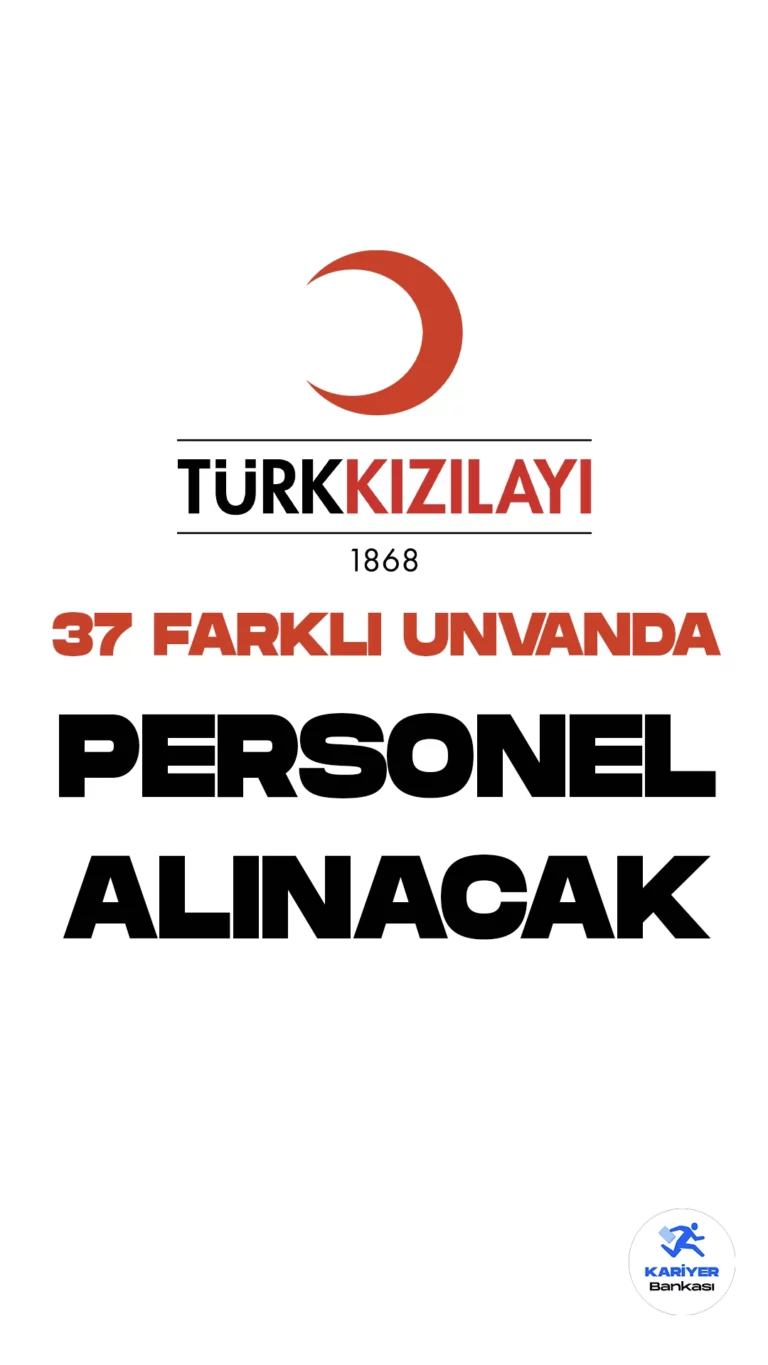 Kızılay 37 Farklı Unvanda Personel Alımı Yapacak. Kızılay Kariyer sayfası üzerinden yayımlanan duyurulara göre, Kızılay'a birçok farklı unvanda personel alımı yapılacağı aktarıldı. Yeni duyurulara bakıldığında veri analisti, finans sorumlusu, satın alma uzmanı, bilgi yönetim sorumlusu, doğrulama ve gözlem sorumlusu, planlama, doğrulama, gözlem ve raporlama sorumlusu, gıda mühendisi unvanlarında yeni personel alımları yapılacak.Başvuru yapacak adayların belirtilen şartları dikkatle incelemesi gerekmektedir.Başvuruları devam eden tüm unvanlar aşağıdaki gibidir.