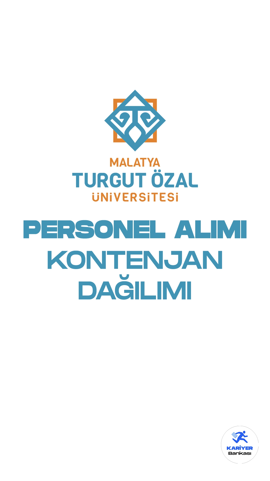 Malatya Turgut Özal Üniversitesi personel alımı başvuruları devam ediyor. İlgili alım duyurusunda, Malatya Turgut Özal Üniversitesine büro personeli, destek personeli, hemşire, koruma ve güvenlik görevlisi, teknisyen, tekniker ve programcı ünvanlarında olmak üzere 62 sözleşmeli personel alımı yapılacağı aktarıldı. Başvuru yapacak adayların her ünvan için belirtilen şartları taşıması gerekmektedir.