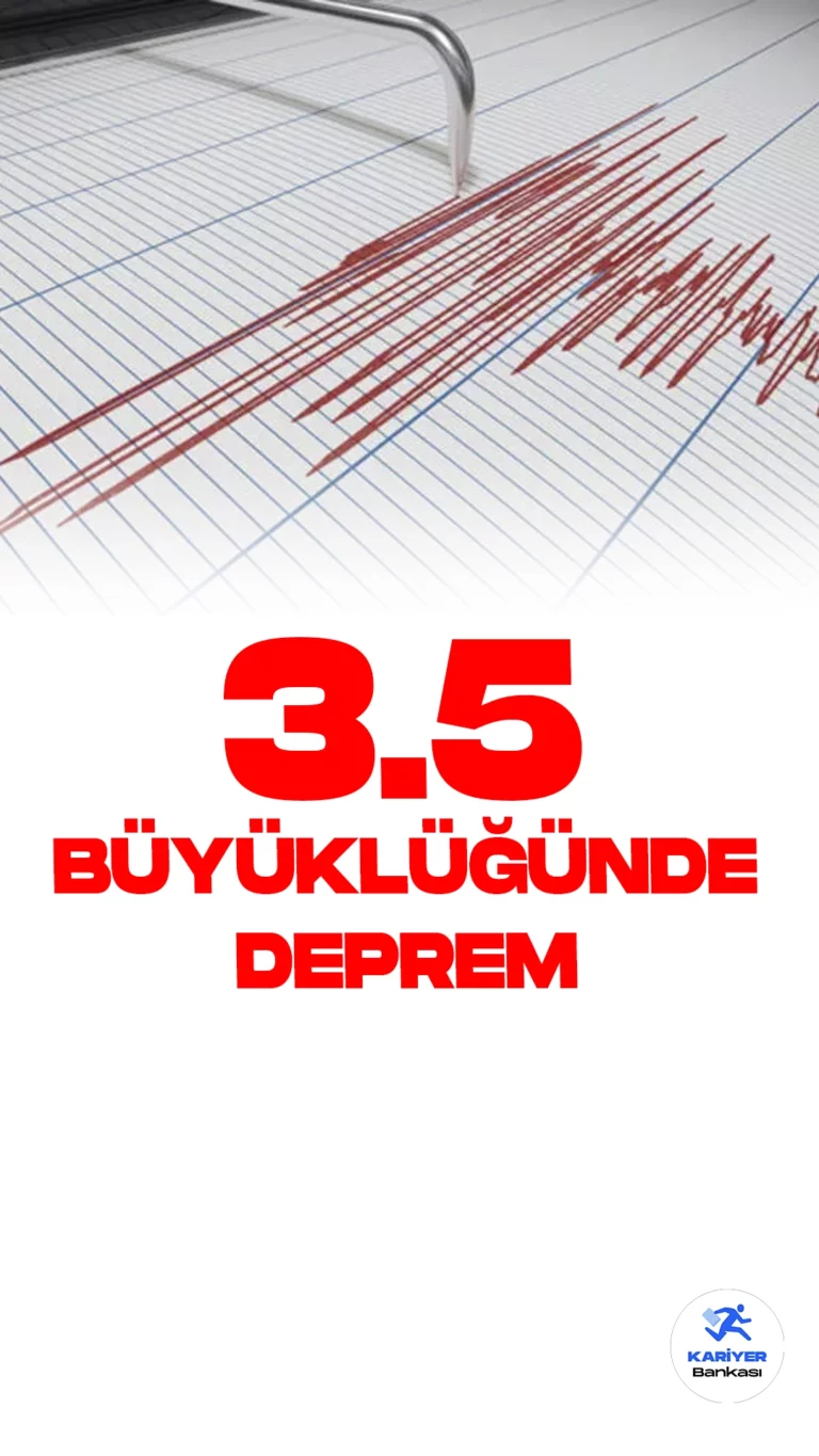Muğla'da 3.5 Büyüklüğünde Deprem Oldu. İçişleri Bakanlığı Afet ve Acil Durum Yönetimi Başkanlığı resmi sayfasından yayımlanan son dakika duyurusuna göre, Muğla'nın Datça ilçesinde 3.5 büyüklüğünde deprem meydana geldiği aktarıldı.