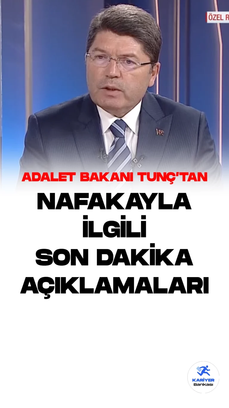 Adalet Bakanı Tunç Nafaka Hakkında Açıklamalarda Bulundu.Adalet Bakanı Yılmaz Tunç, katıldığı bir televizyon programında nafaka konusuyla ilgili yeni bir düzenlemenin geleceğini açıkladı.
