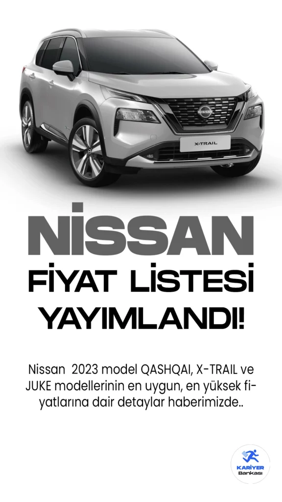 Nissan Ağustos 2023 Fiyat Listesi Yayımlandı! Nissan'ın göz alıcı araç serisi, QASHQAI, X-TRAIL ve JUKE, mükemmel tasarım ve performansı bir araya getiriyor. QASHQAI, şehir ve off-road deneyimini birleştirerek sürücülere dinamik bir yolculuk sunarken, X-TRAIL aile dostu bir SUV olarak geniş iç mekan ve güvenlik özellikleri ile öne çıkıyor. JUKE ise kompakt yapısı ve sportif çizgileriyle genç ve enerjik sürücülere hitap ediyor. Her üç model de son teknoloji iç donanım, yakıt verimliliği ve sürüş keyfi sunarak Nissan'ın yenilikçi yaklaşımını yansıtıyor.