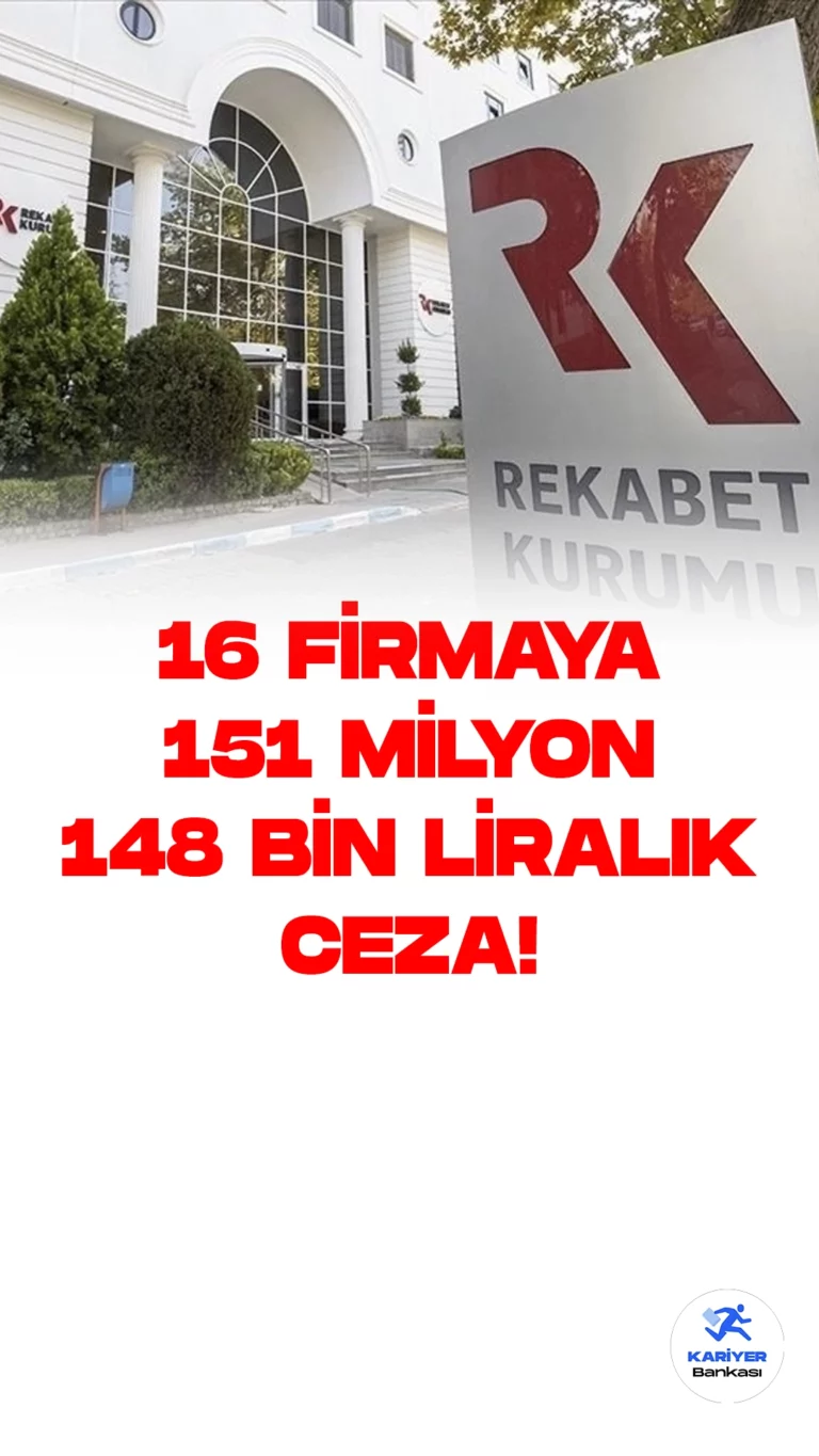 16 Firmaya 151 Milyon 148 Bin Liralık Ceza.Rekabet Kurumu, iş gücü piyasasına yönelik centilmenlik anlaşmaları nedeniyle 16 şirkete toplam 151 milyon 148 bin lira ceza verdi. Rekabet Kurumu'nun yaptığı açıklamaya göre, iş gücü piyasasında çalışan alımını kısıtlamak amacıyla yapılan bu anlaşmalar, Rekabetin Korunması Hakkında Kanun'un ihlal edildiği şüphesini doğurdu.
