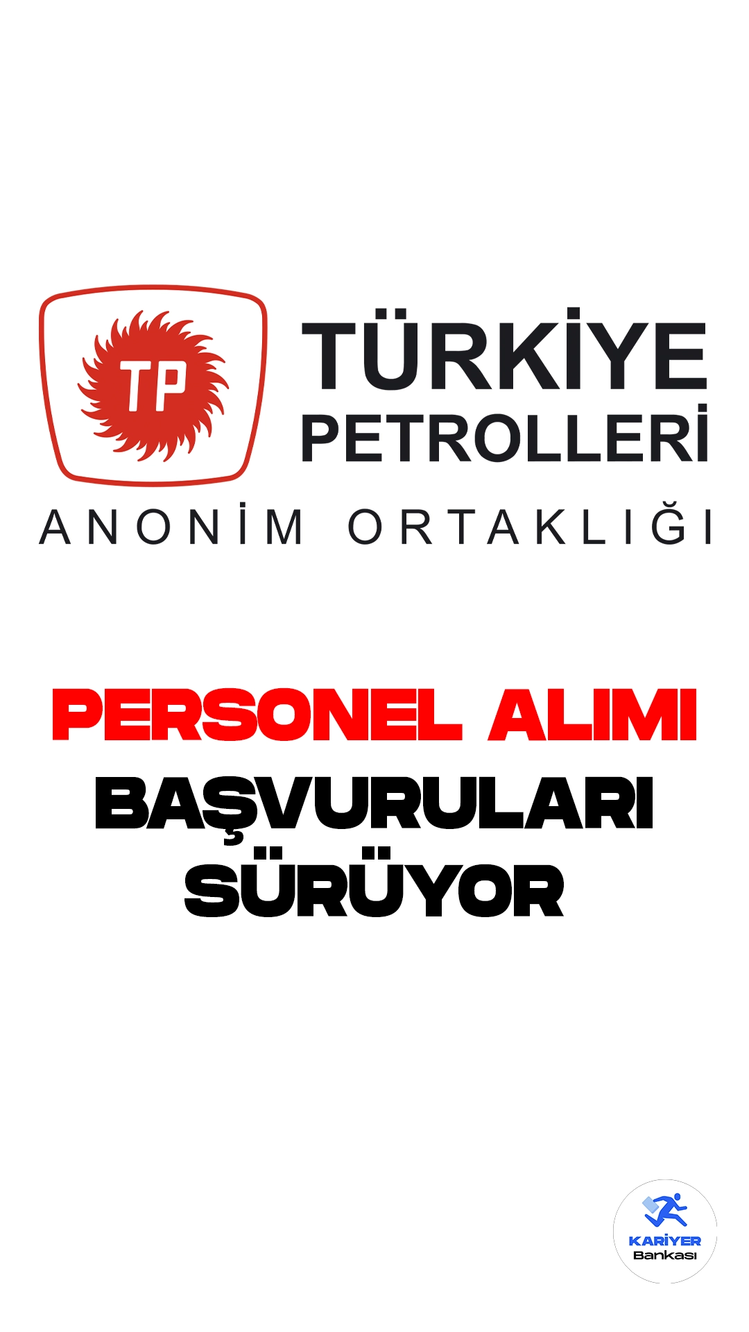 Türkiye Petrolleri Anonim Ortaklığı (TPAO) personel alımı başvuruları devam ediyor. Cumhurbaşkanlığı SBB'de yayımlanan duyuruya göre, TPAO'ya Merkez ve Taşra Teşkilatlarına 121 personel alımı yapılacak. Başvurular 7 Ağustos'ta sona erecek. Başvuru yapacak adayların başvuru şartlarını dikkatle incelemesi gerekmektedir.