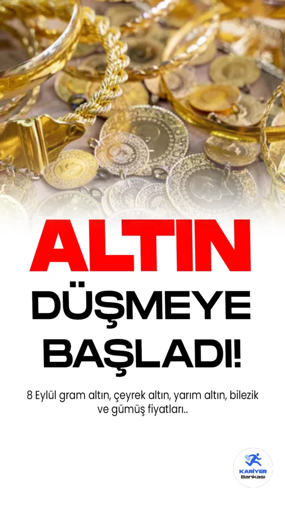 Gram Altın Ne Kadar Oldu? İşte 8 Eylül Altın ve Gümüş Fiyatları..Gram altın hafta sonuna düşerek giriş yapıyor. Hafta başında 1.673 TL'ye çıkan gram altın, bugün 1.660,44 TL'den işlem görüyor. Serbest piyasalara bakıldığında çeyrek altın 2.781,89 TL’den işlem görürken, yarım altın 5.563,78 TL, tam altın 11.093,54 TL’den satılıyor.