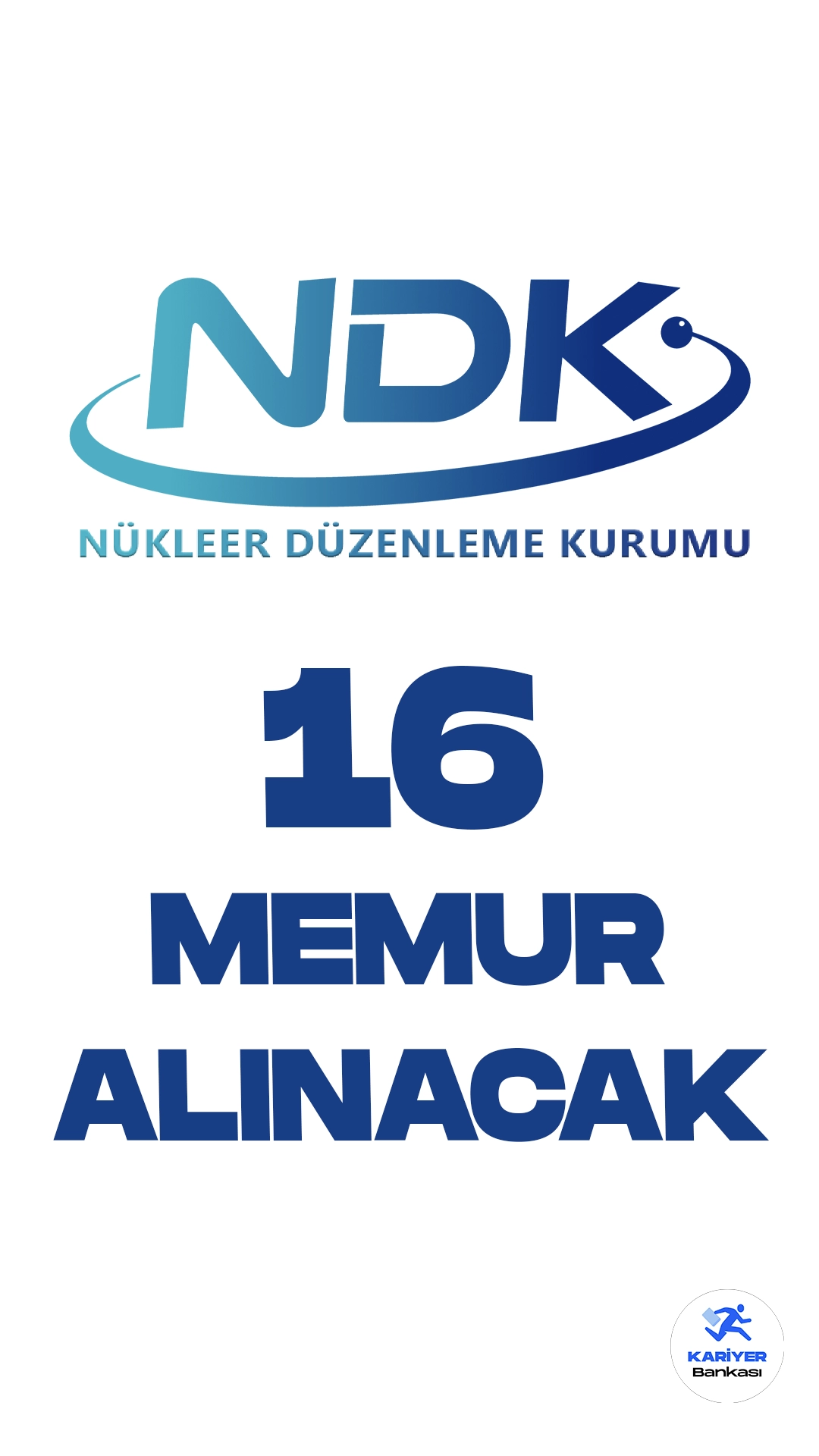 Nükleer Düzenleme Kurumu (NDK) memur alımı duyurusu yayımlandı. 25 Eylül 2023 tarihli yayımlanan duyuruda, NDK'ya avukat, mühendis, mütercim, VHKİ ve teknisyen ünvanlarında memur alımı yapılacağı aktarıldı.