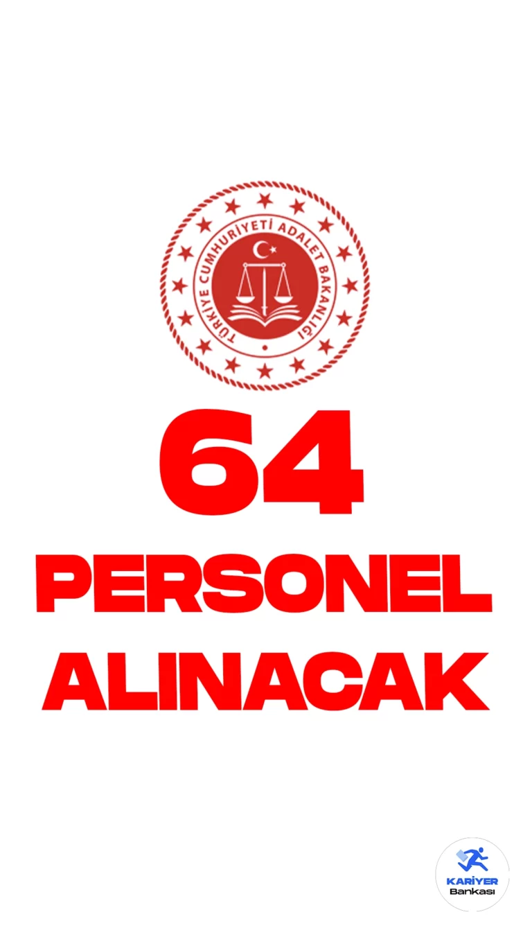 Adalet Bakanlığı personel alımı duyurusu yayımlandı. Resmi Gazete ve Cumhurbaşkanlığı SBB'de yayımlanan duyurulara göre, Adalet Bakanlığına çözümleyici, mühendis ve bilişim personeli olmak üzere 64 personel alımı yapılacak. Başvuru yapacak adayların genel ve özel şartları dikkatle incelemesi gerekmektedir.