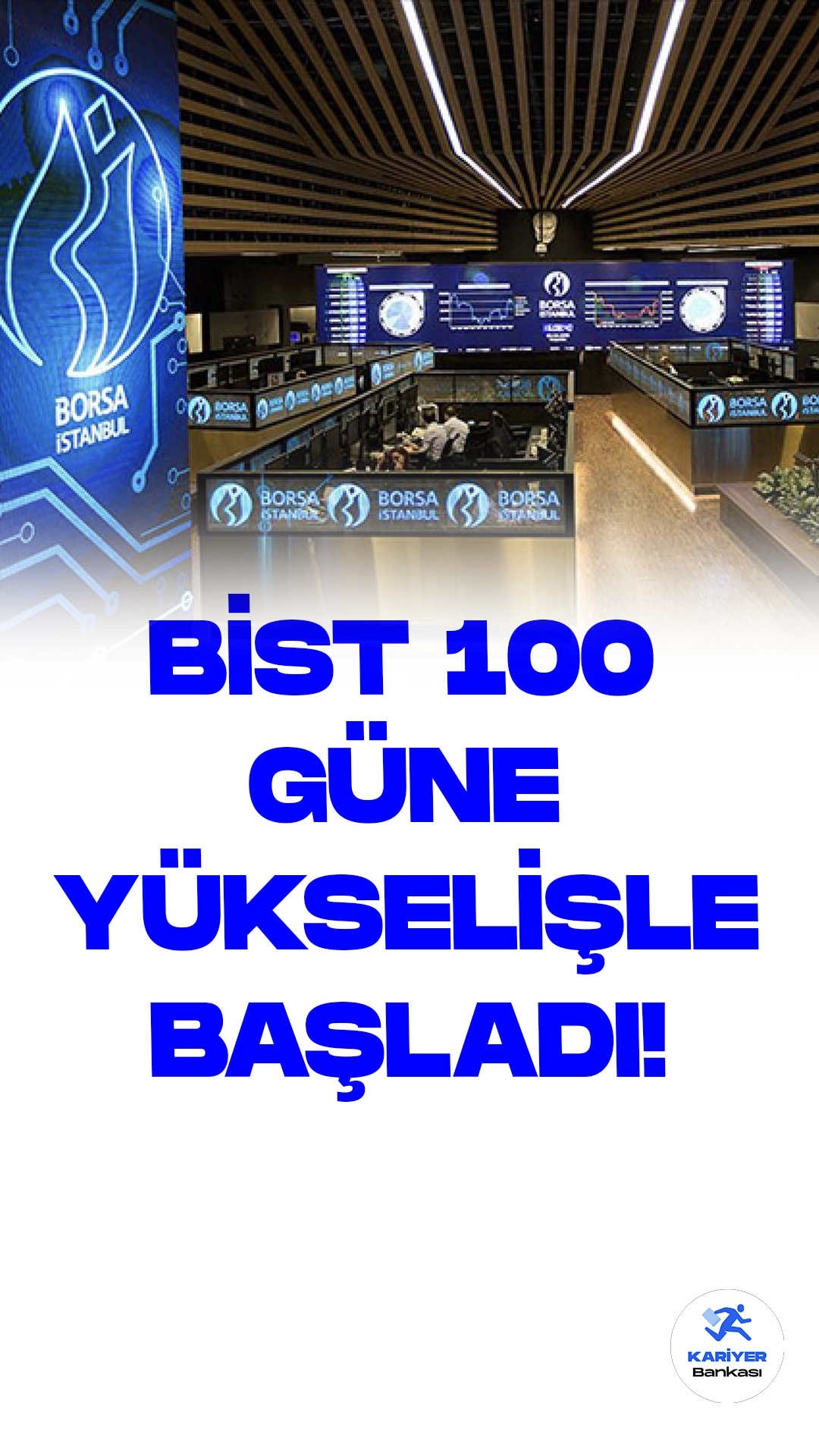 BIST 100 Endeksi Güne Yükselişle Başladı.Borsa İstanbul'da BIST 100 endeksi, yeni işlem gününe olumlu bir başlangıç yaparak güne yüzde 0,35'lik bir artışla 8.174,99 puan seviyesinden başladı.