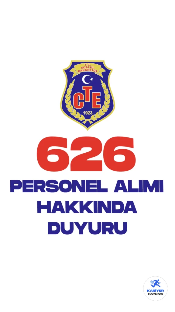CTE 626 Sözleşmeli Personel Alımı Sözlü Sınav Sonuçları Açıklandı. Adalet Bakanlığı Ceza ve Tevkifevleri Genel Müdürlüğü resmi sayfasından yayımlanan duyuruda, 25.04.2023- 11.05.2023 tarihleri arasında başvuruları alınacan (Psikolog, Öğretmen, Sosyal çalışmacı, Veteriner, Mühendis (İnşaat),  Mühendis (Gıda),  Mühendis (Makine), Mühendis (Ziraat), Diyetisyen ve Fizyoterapist) ünvanlarında toplamda 626 sözleşmeli personel alımı sözlü sınav sonuçlarının açıklandığı aktarıldı.
