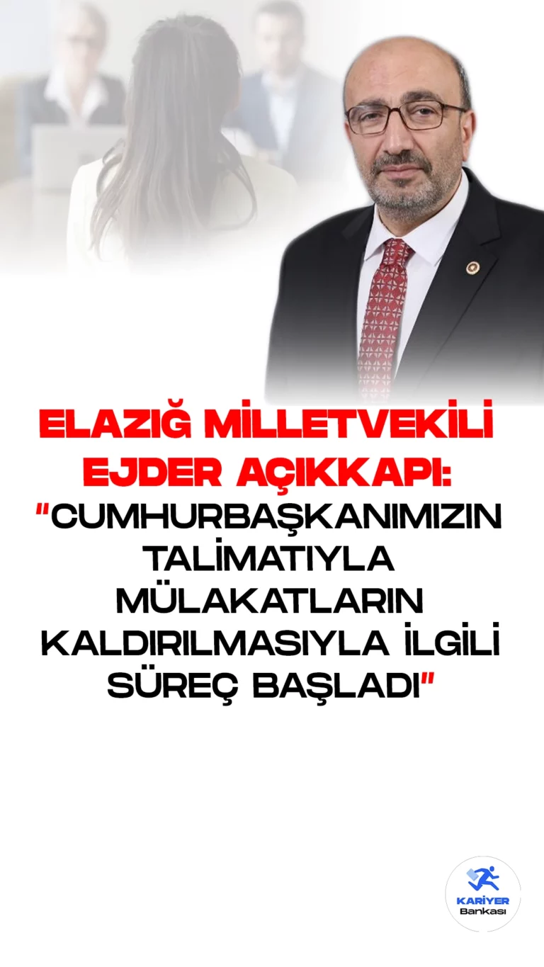 Açıkkapı: Cumhurbaşkanımızın Talimatıyla Mülakatların Kaldırılmasıyla İlgili Süreç Başladı.AK Parti'nin seçim vaatleri arasında yer alan mülakatların kaldırılmasıyla ilgili süreç başladı.