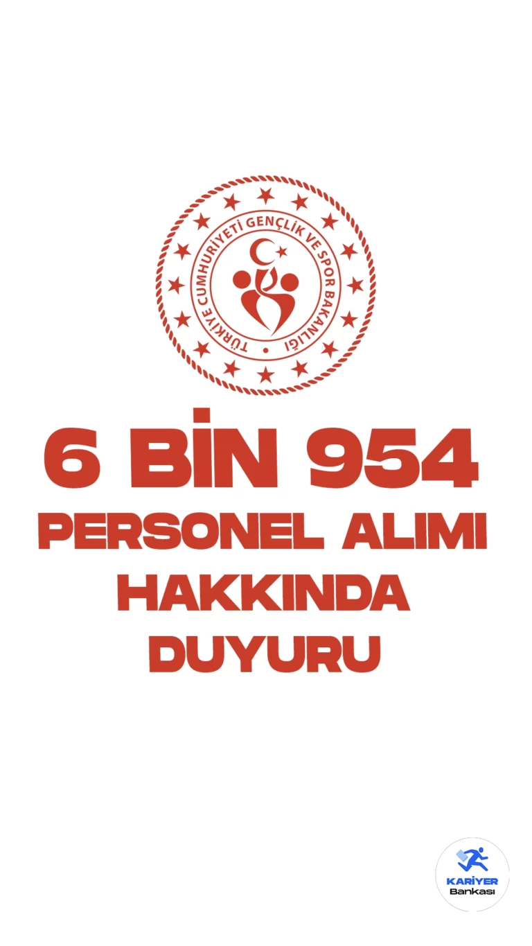 Gençlik ve Spor Bakanlığı 6 Bin 954 Personel Alımı Sonuçları Açıklandı. Gençlik ve Spor Bakanlığı (GSB) resmi sayfasından 28 Ağustos – 01 Eylül 2023 tarihleri arasında başvuruları alınanan Psikolog, Büro Personeli Ve Destek Personeli (Temizlik) alımının başvuru sonuçlarının açıklandığı aktarıldı.