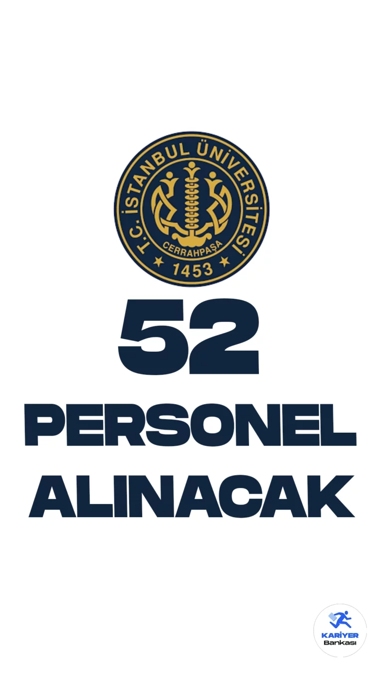 İstanbul Üniversitesi-Cerrahpaşa (İÜC) personel alımı duyurusu yayımlandı. Resmi Gazete'de yayımlanan duyuruya göre, İstanbul Üniversitesi-Cerrahpaşaya teknisyen(görüntü ve ses sitemleri, elektrik elektronik), destek personeli(hasta bakımı ve temizliği), hemşire, sağlık teknikeri(tıbbi sekreter, tıbbi laboratuvar) ve psikolog ünvanlarında olmak üzere sözleşmeli personel alımı yapılacak. Başvurular 25 Eylül itibarıyla alınacak. Başvuru yapacak adayların genel ve özel şartları dikkatle incelemesi gerekmektedir.