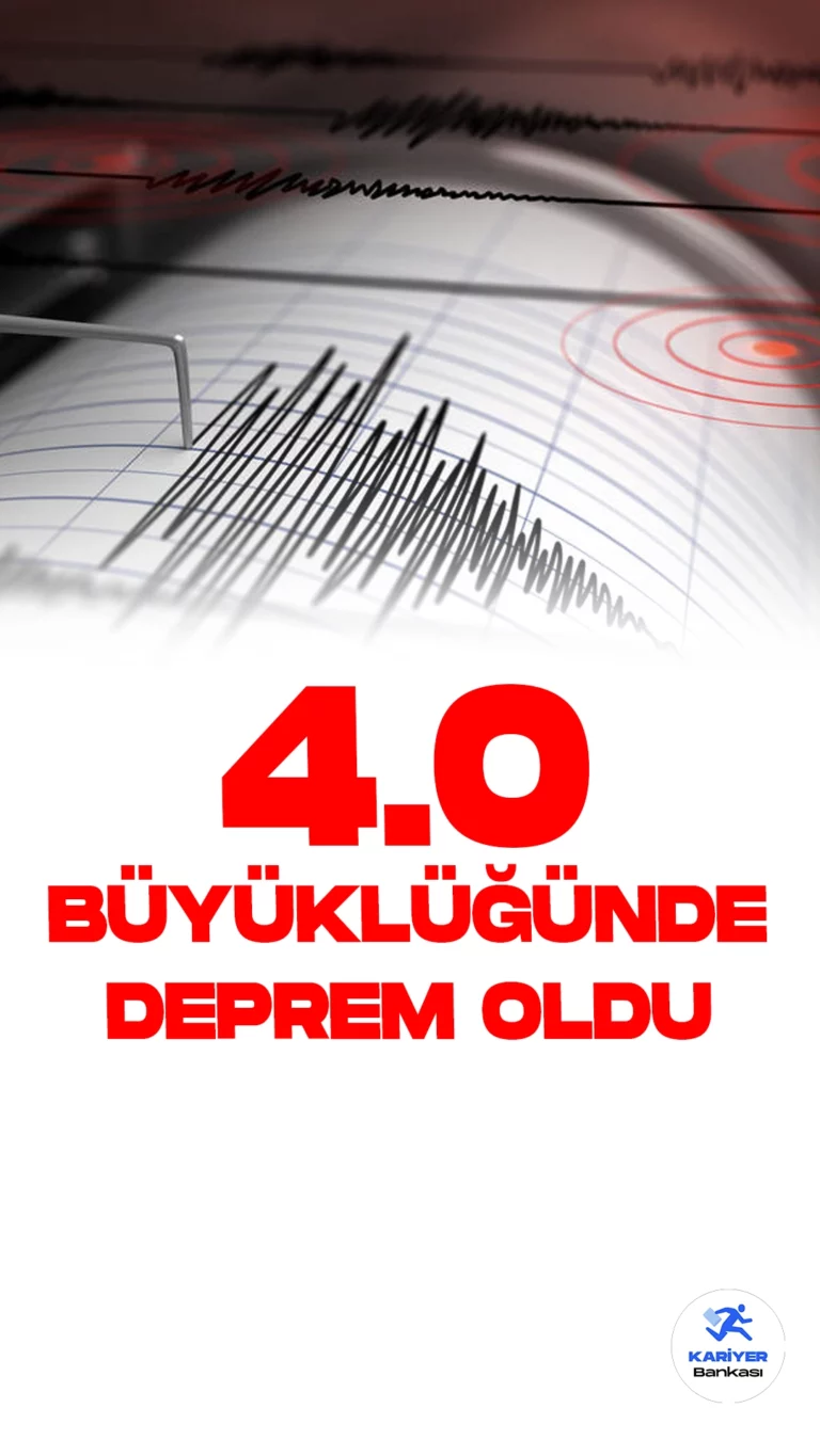 Kahramanmaraş'ta 4.0 Büyüklüğünde Deprem Oldu.İçişleri Bakanlığı Acil Durum ve Afet Yönetimi Başkanlığı sayfasından yayımlanan son dakika duyurusunda, Kahramanmaraş'ın Elbistan ilçesinde 4.0 büyüklüğünde deprem meydana geldiği aktarıldı.