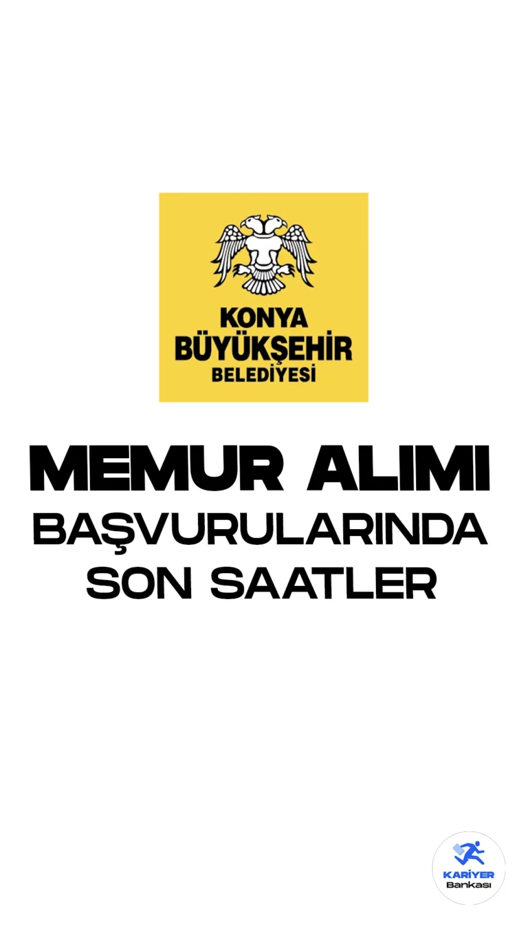 Konya Büyükşehir Belediyesi memur alımı başvurularında sona gelindi. İlgili alım duyurusuna göre, Konya Büyükşehir Belediyesine 200 itfaiye eri alımı yapılacak. Başvurular bugün sona eriyor. Başvuru yapacak adayların şartları dikkatle incelemesi gerekmektedir.