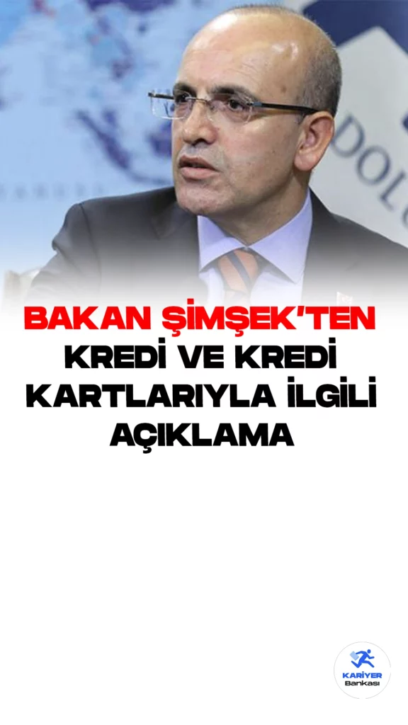 Hazine Bakanı Şimşek'ten Kredi ve Kredi Kartlarıyla İlgili Açıklama.Hazine ve Maliye Bakanı Mehmet Şimşek, NTV Özel yayınında Orta Vadeli Program'a dair önemli açıklamalarda bulundu. Şimşek'in vurguladığı önemli noktalar şunlar: