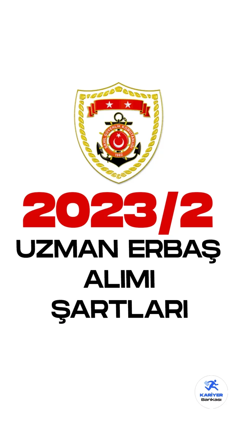 Sahil Güvenlik Komutanlığı 300 uzman erbaş alımı başvuruları sürüyor.İlgili alım duyurusunda, 2023/2.Dönem Sahil Güvenlik Komutanlığına topçu, telsizci, motorcu, muhafız, elektrikçi, şoför ve kurbağa adam branşlarında uzman erbaş temin edileceği aktarıldı. Başvuru işlemleri 12 Ekim 2023 tarihinde sona erecek. İşte başvuru şartları...